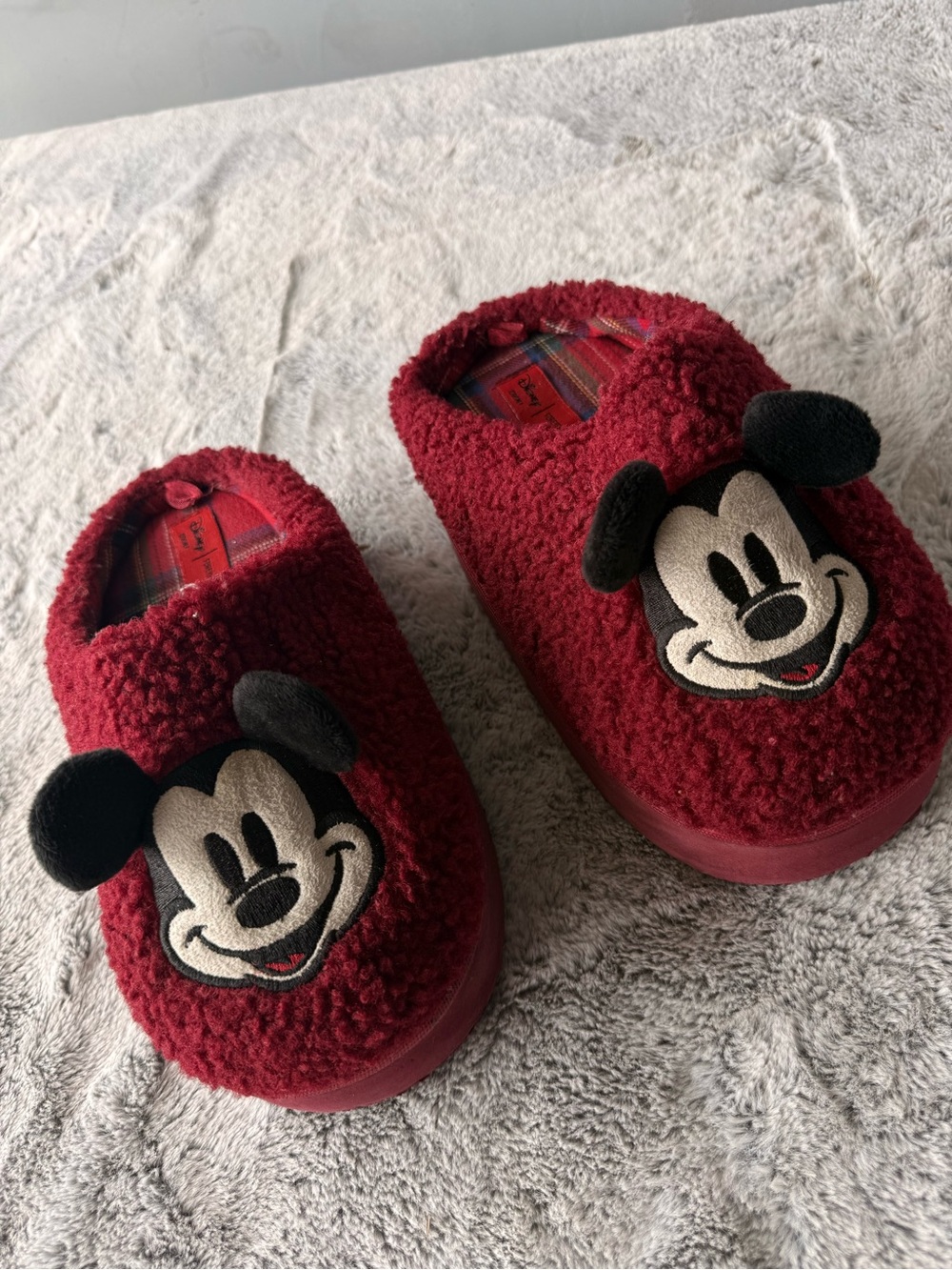 Disney Red Plush Mickey Mouse Kids One-Piece Footies